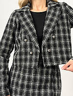 Элегантный твидовый костюм CHANEL: юбка с разрезами и укороченный пиджак 42-44; 46-48