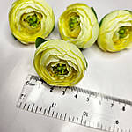 Бутон ранункулюсу жовтий 4 см, фото 5