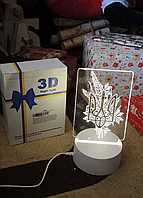 Светильник ночник "Герб" , 3D планшет USB
