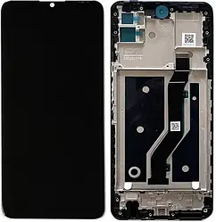 Дисплей ZTE Blade V30 (9030) модуль (екран, сенсор) з рамкою, оригінал, Чорний