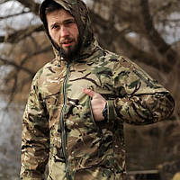 Военная куртка с капюшоном полевой бушлат пиксель тактическая теплая куртка для военнослужащих ЗСУ arn