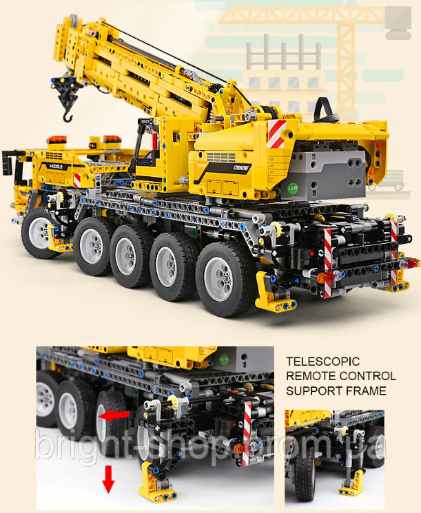 Большой Конструктор на радиоуправлении для мальчиков Лего для взрослых mould king 13107 подъемный кран топ - фото 6 - id-p2093702125