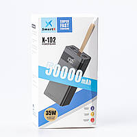 Lugi Повербанк c дисплеем 50000 mAh Lightning Туре-С и Micro USB внешний аккумулятор 4 встроенных кабеля