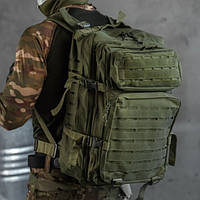 Штурмовой рюкзак Олива 45л прочный тактический рюкзак с системой молли из Cordura водоотталкивающий arn