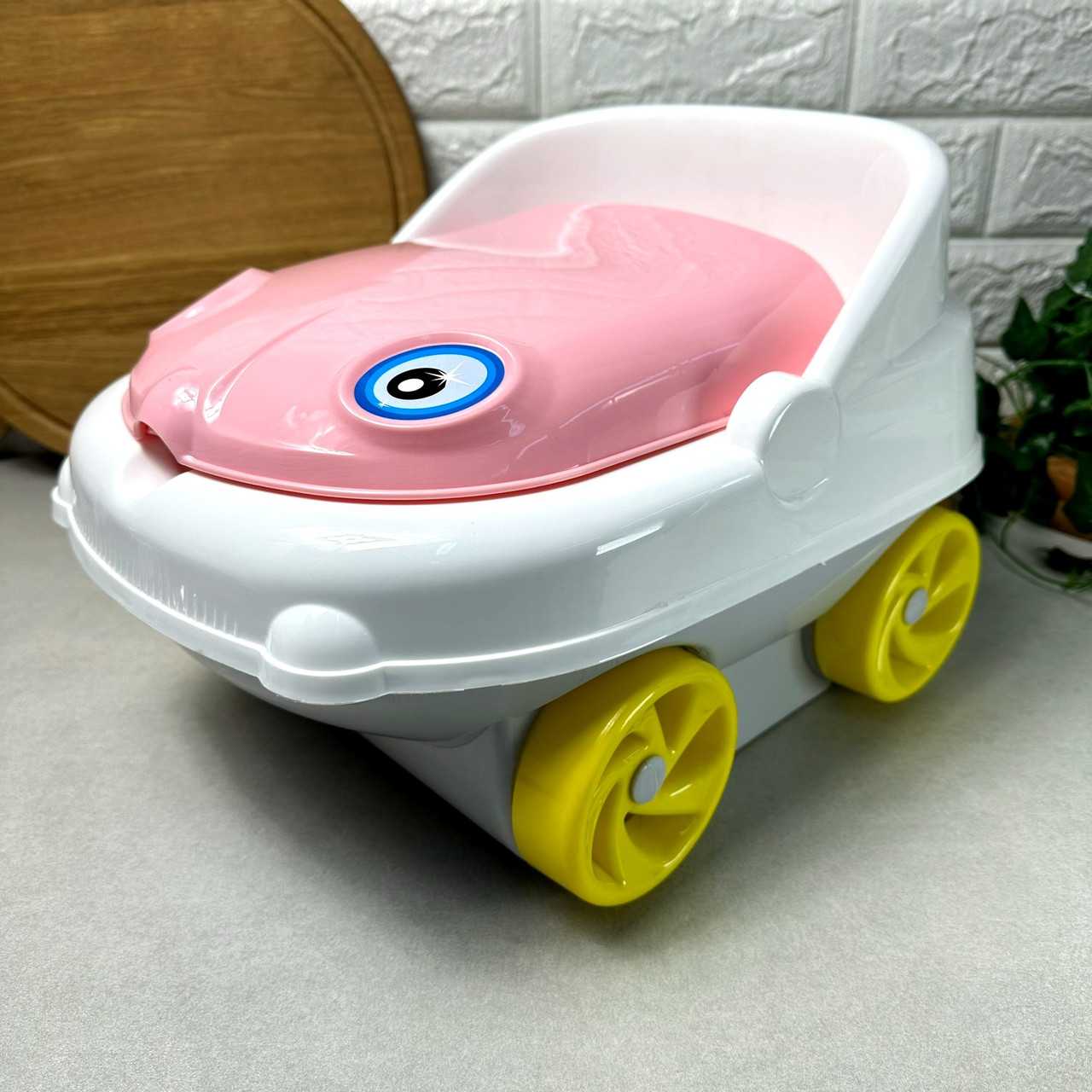 Дитячий музичний горщик-машинка Рожевий Irak Plastik CM-140 "Baby car"