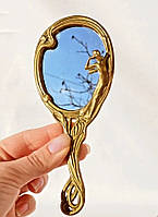 Очаровательное антикварное старинное бронзовое зеркало