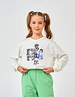 Детский свитшот | 95% Хлопок | Демисезон | 122, 128, 134, 140 | Модный и стильный для девочки SMIL 116614