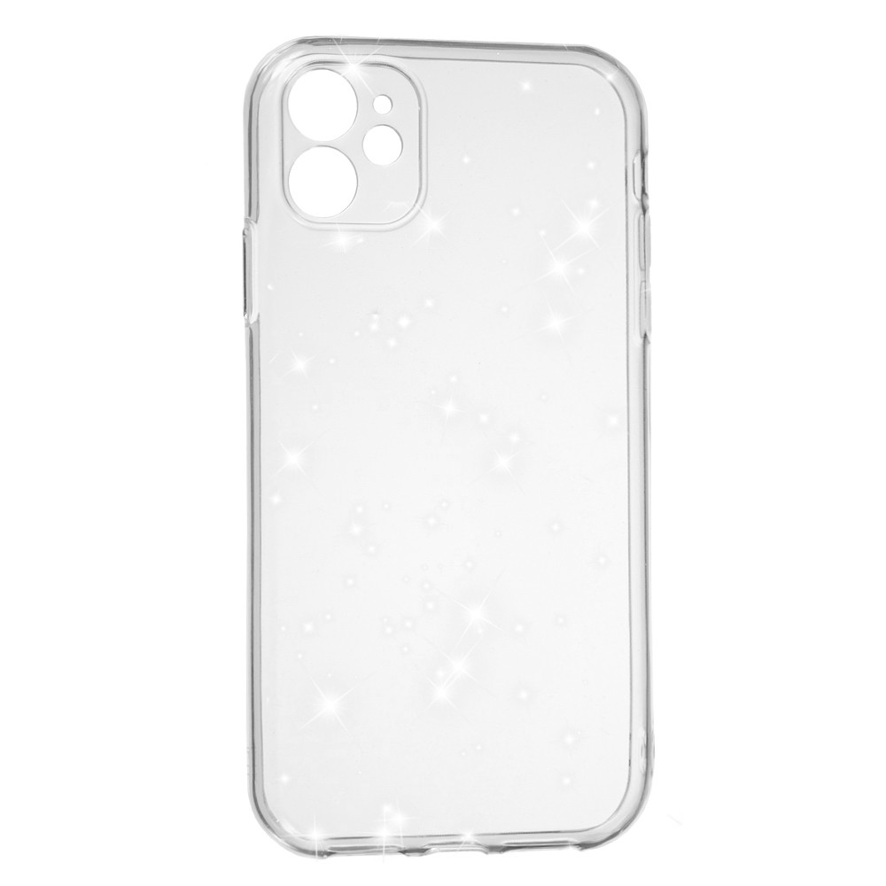 Чохол силіконовий прозорий для Apple iPhone 12 з блискітками