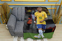 Плед «Неймар с мячом. Neymar da Silva Santos Junior with the ball»