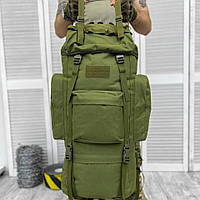 Штурмовой рюкзак Олива 100+10л армейский камуфляжный рюкзак с регулируемым объемом CORDURA 1000D ukr