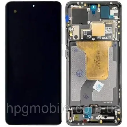 Дисплей Xiaomi 12 5G/12X 5G OLED модуль (екран, сенсор) з рамкою, оригінал, Чорний, фото 1
