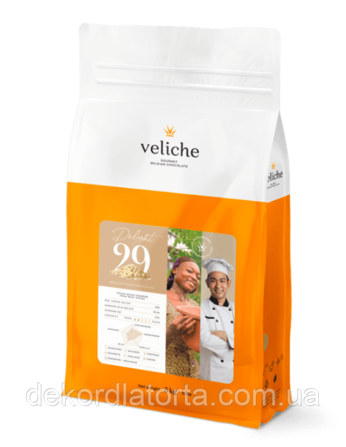 Шоколад білий WHITE Delight 29 % Veliche 100 гр