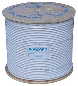 Телевізійний коаксіальний кабель Infocord F690BV (305м) White