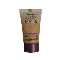 Тональный мусс для лица Rimmel Stay Matte Liquid Mousse Foundation 103 - True Ivory, 15 мл