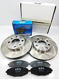 Диски передні гальмівні (к-т лівий + правий + колодки) Ланос, Сенс LSA Словаччина, фото 3