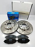 Диски передні гальмівні (к-т лівий + правий + колодки) Ланос, Сенс LSA Словаччина, фото 4