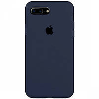 Чехол Silicone Case Full Protective (AA) для Apple iPhone 7 plus / 8 plus Темный Синий / Midnight Blue