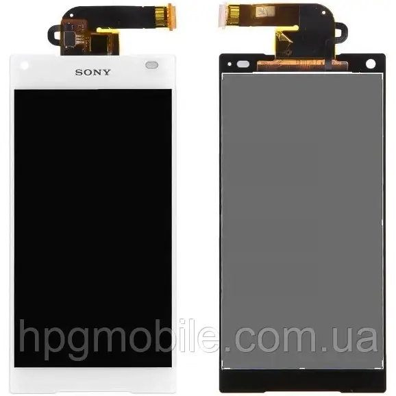 Дисплей Sony Xperia Z5 Compact Mini (E5803)/Xperia Z5 Compact (E5823) модуль (екран, сенсор) оригінал, Білий, фото 1