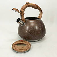 Чайник нержавейка со свистком UN-5306 2,7л, Красивый чайник для газовой плиты, XG-798 Качественный чайник