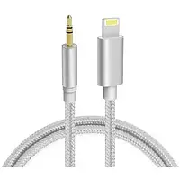 Аудио-кабель VALUE AUX Lightning (тато) 3 pin mini-jack 3.5 (тато), 1m Silver