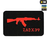 M-Tac нашивка AKM 7,62х39 Laser Cut Black/Red