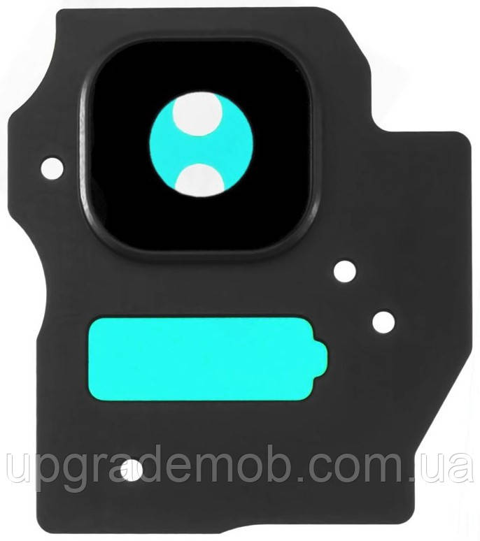 Скло камери Samsung G955 Galaxy S8+ з рамкою чорного кольору Midnight Black, фото 1