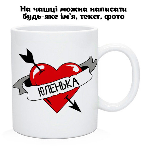 Чашка іменна/ Кружка з ім'ям. Подарунок на день Валентина, фото 1