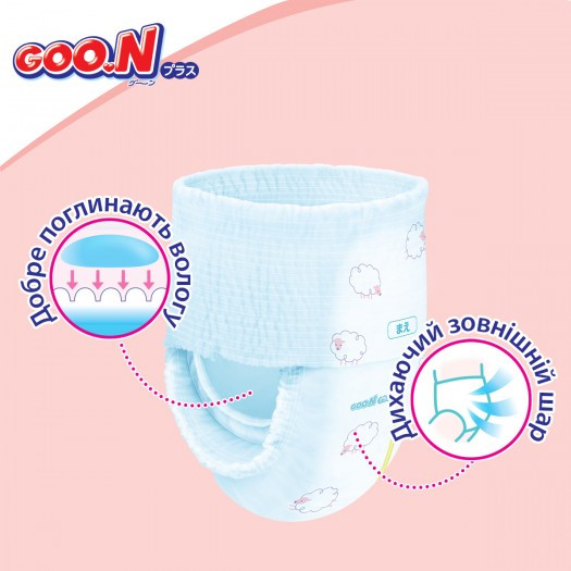 Трусики-подгузники Goo.N Plus для детей (XL, 12-20 кг, 38шт) - фото 9 - id-p2093771114