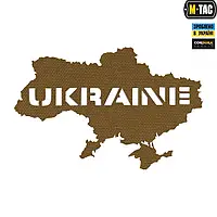 M-Tac нашивка Ukraine (контур) наскрізна Laser Cut Coyote
