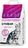 Наполнитель бентонитовый СТЕФАН для кошачьего туалета с запахом лаванды мелкий 0.4 - 1.5 мм 6 кг