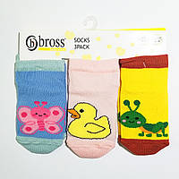 Шкарпетки дитячі короткі з малюнками для малюка літні носки для новонароджених BROSS
