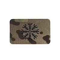 M-Tac нашивка Шлем Ужаса горизонтальная Laser Cut Multicam/Black