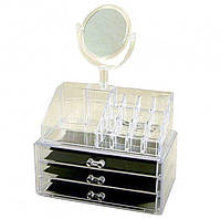 Cosmetic storage box, органайзер для косметики с зеркалом, 3 ящика