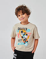 Детская футболка | 95% Хлопок | Демисезон | 92, 98, 104, 110, 116 | Рисунок SKATER для мальчика SMIL 110738