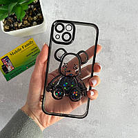 Трендовий чохол для Iphone 13 / чохол бірбрік айфон 13 чорний переливашка