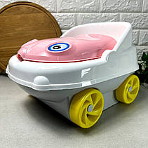 Дитячий музичний горщик-машинка Рожевий Irak Plastik CM-140 "Baby car", фото 6