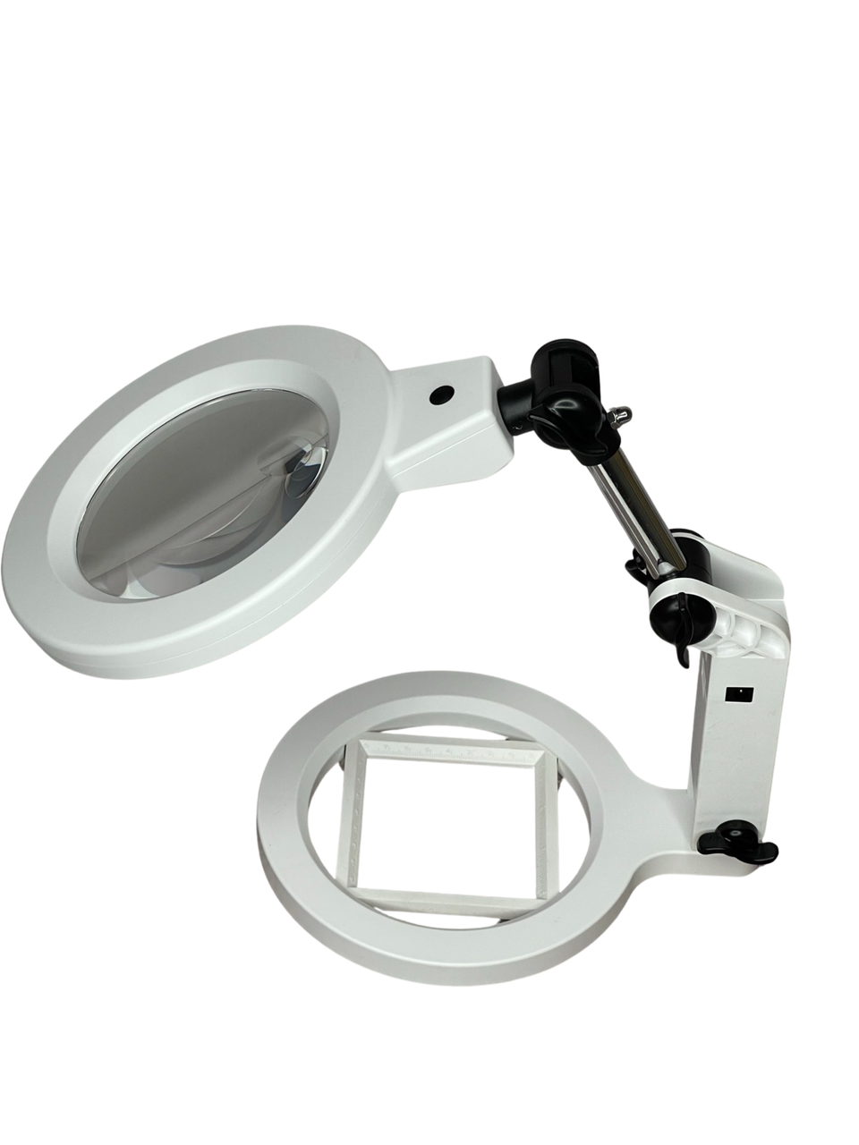 Лупа настольная складная Magnifier MG3B-120C LED, 2X 120мм + 5X 22мм, DC-5V 1A - фото 2 - id-p2083960729