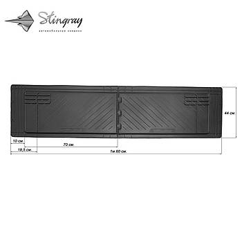 Гумові килимки для 2-й/3-й ряд 1600x440 комплект килимків з 2 штук Гумові