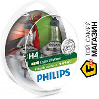 Автомобильная лампа Philips LongLife EcoVision H4, 2шт (12342LLECOS2)