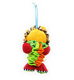 Брязкальце підвіска м'яка Левеня, з заводним музичним механізмом, фото 3