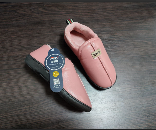 36-37 р Слипоны РОЗОВЫЕ автоледи экокожаные с мехом мокасины угги короткие ЗИМА женские, фото 1