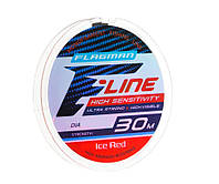 Леска Flagman F-Line Ice Red зимняя 30 м 0.08мм \ 0.9 кг
