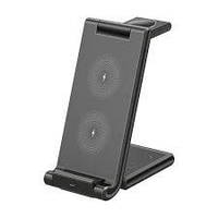 Док-станция 3 в 1 WALKER WH-53 Black беспроводная зарядка Wireless Charge