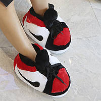 Кроссовки тапочки в стиле Джордан плюшевые удобные р 36-44 Красный, белый, черный