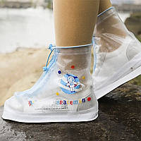 Чохли Бахили для захисту взуття від дощу з принтом Астронавт дитячі XL(Insole 25.5 cm)