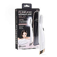 Портативный женский триммер для лица Flawless Dermaplane GLO с подсветкой + 6 сменных лезвий 7113