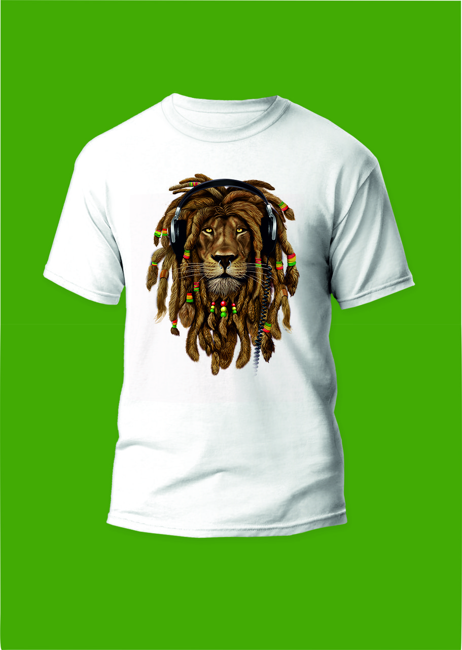 Футболка YOUstyle Rasta Lion style 1124 White, фото 1