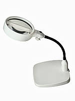 Лупа настільна з підсвіткою Desktop Magnifier LED NO.7764, 10х120 мм, DC-5V 2A