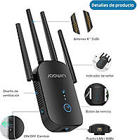 Wi-Fi репитер - Joowin 1200 Мбит/с, двухдиапазонный беспроводной повторитель 2,4 ГГц и 5 ГГц с 4 антеннами