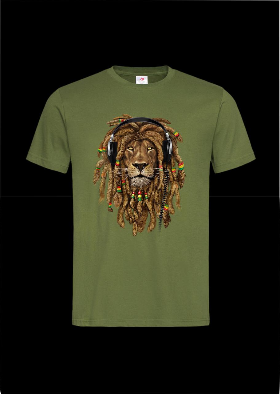Футболка YOUstyle Rasta Lion style 1124 Army, фото 1